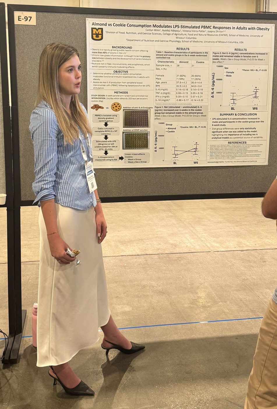 Caitlyn Winn presenting a poster at NUTRITION 2026